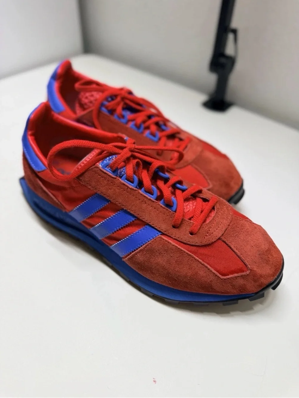 Adidas Originals S79937 Men’s Red Blue Suede Sneakers Shoes US Size 10